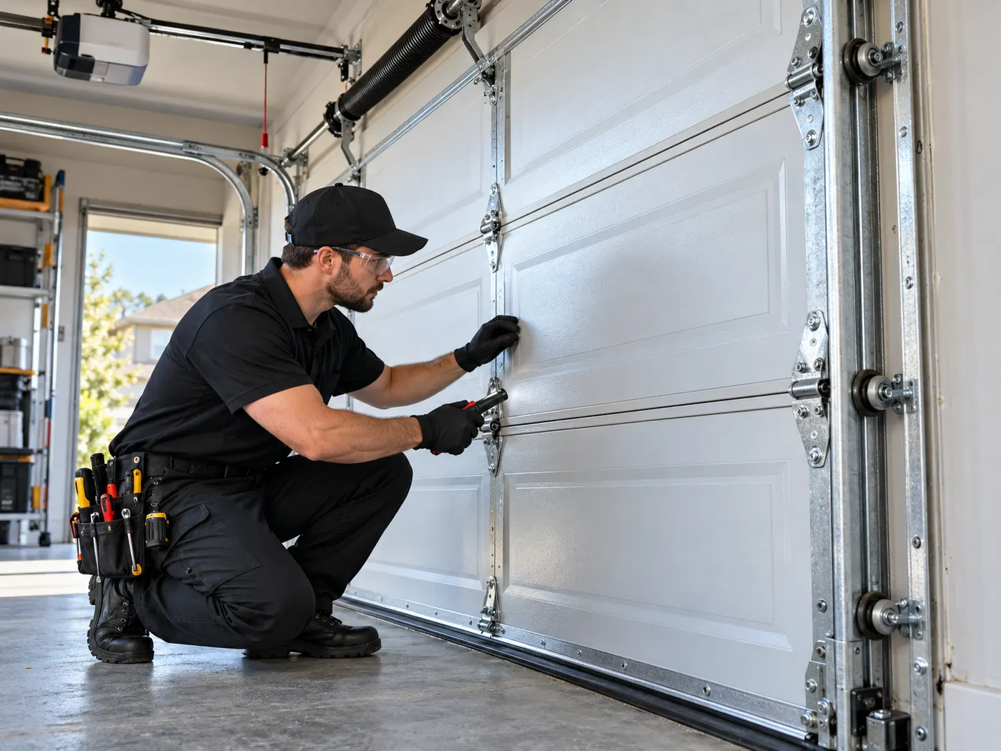 Garage door panel repair inspection — Panel repair