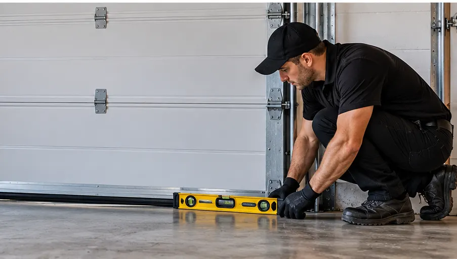 Garage door balance calibration — Spring repair