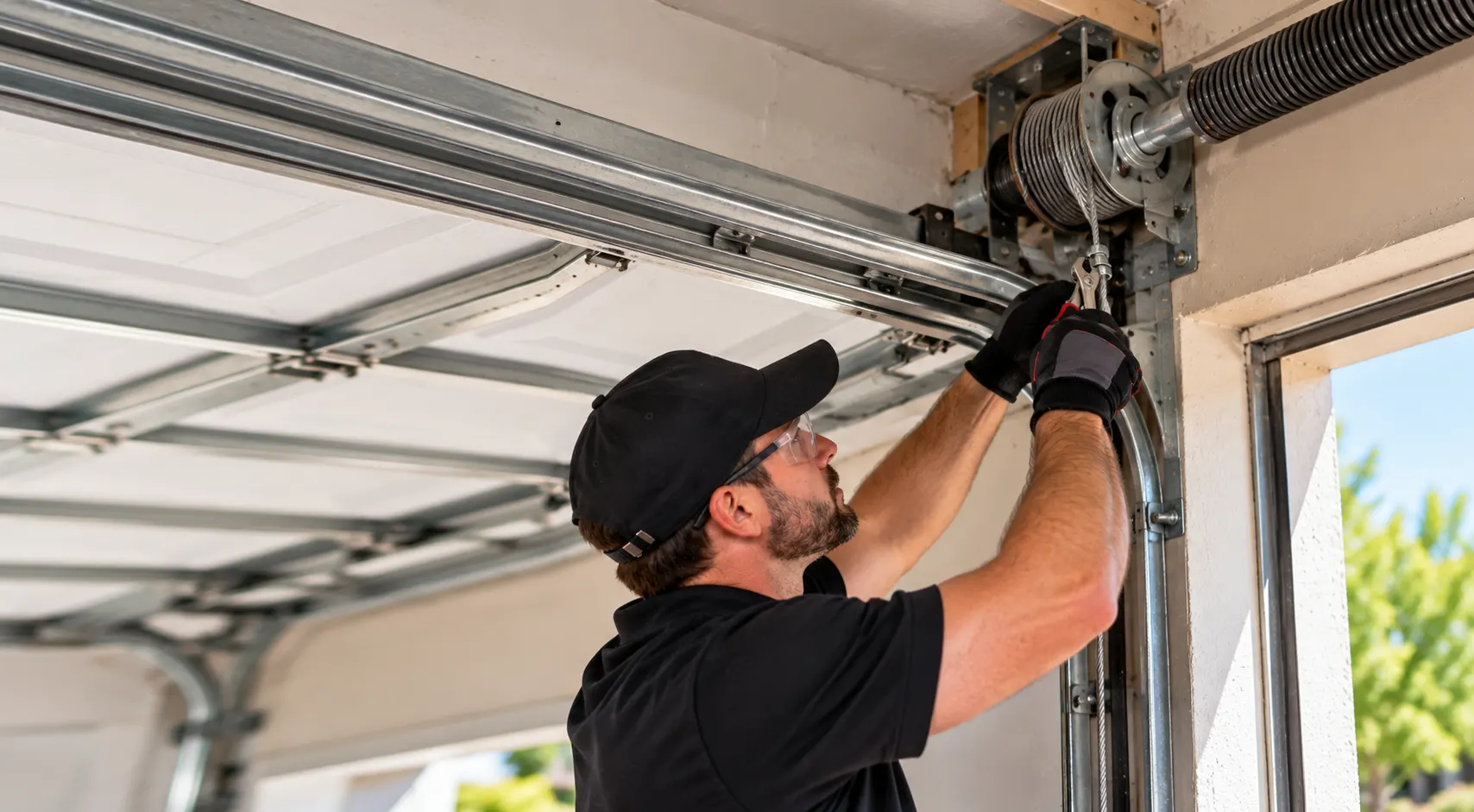Garage cable servicing — Cable repair