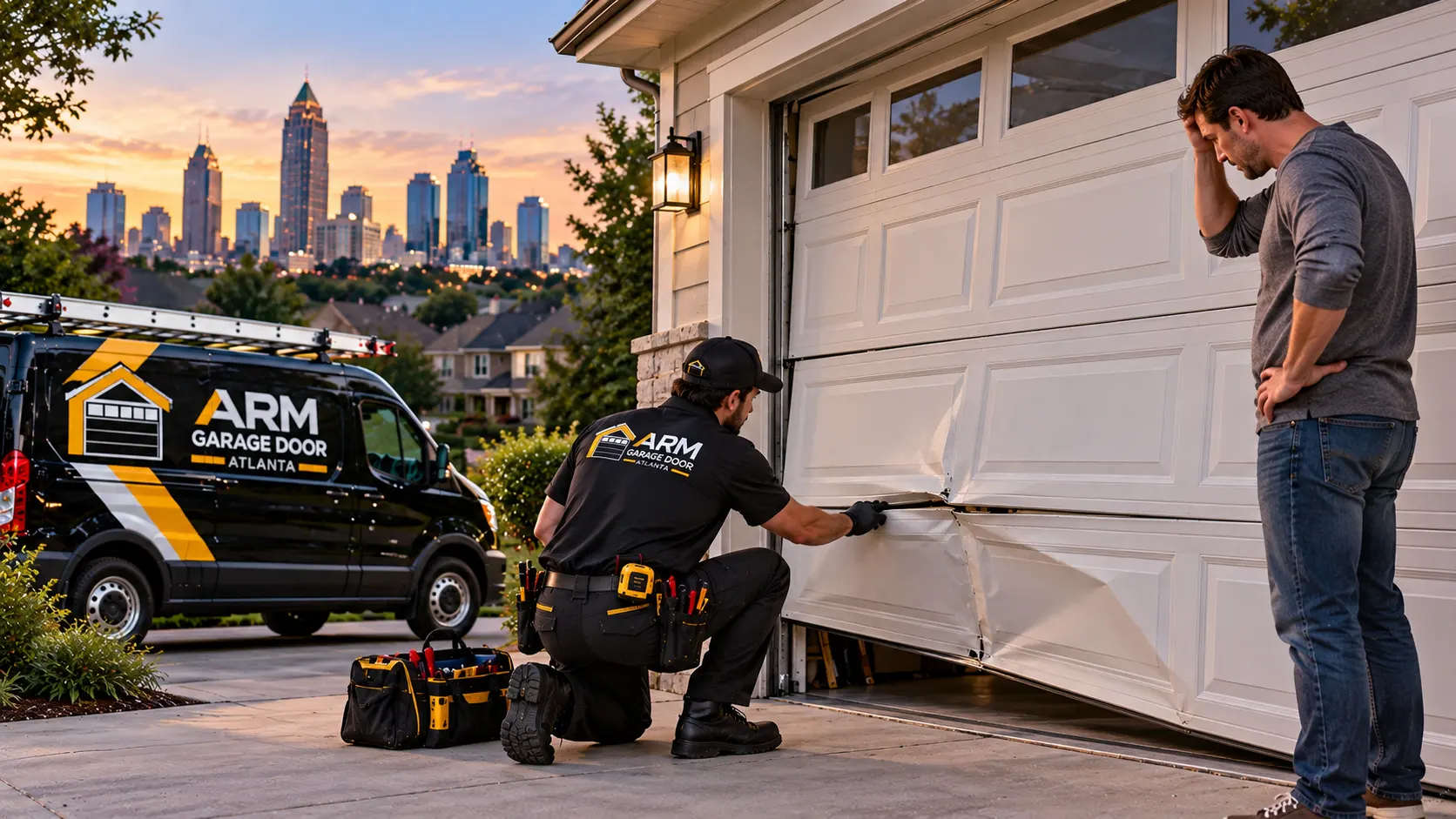Damaged door repair — Emergency