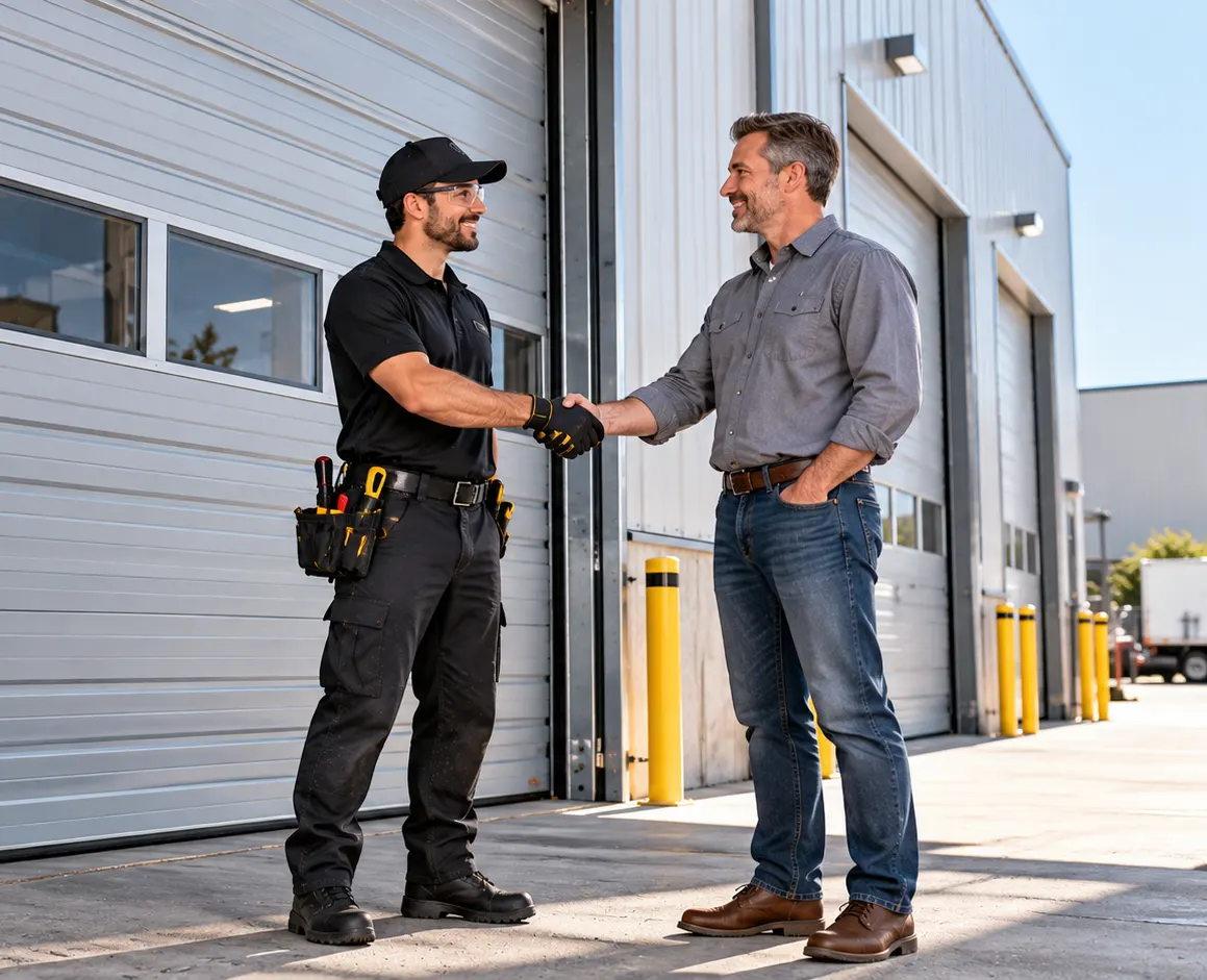 Sectional garage door steel framing — Commercial