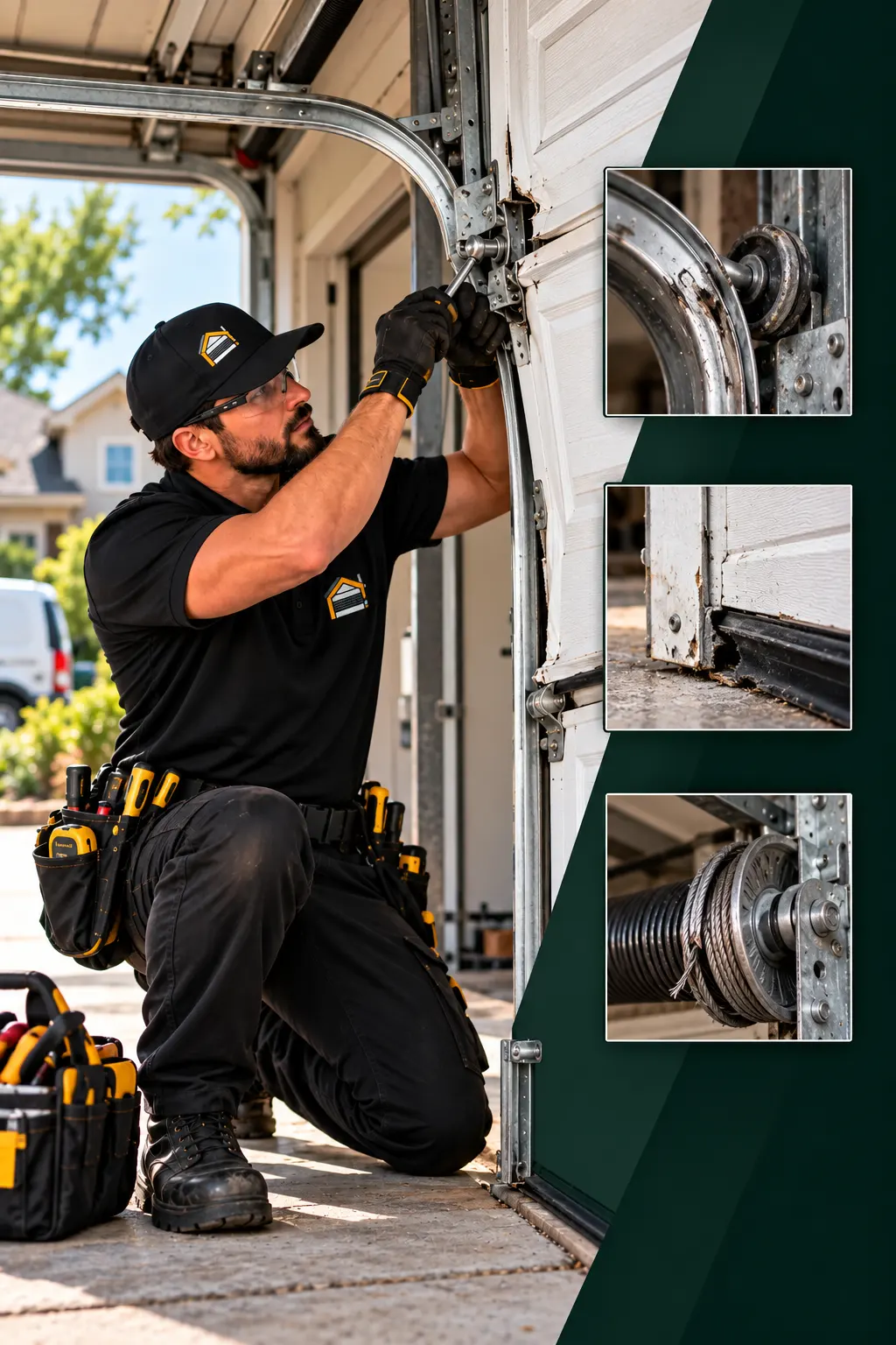 Urgent garage door repair service — Emergency